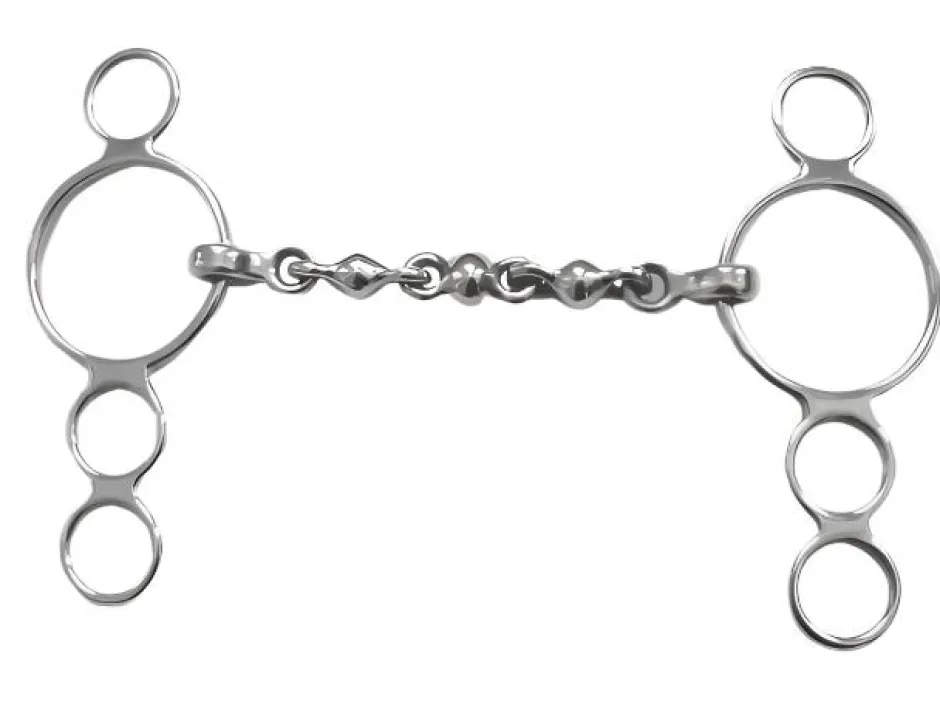 Shires Equestrian 3 Ring Dutch Gag With Waterford Mouth