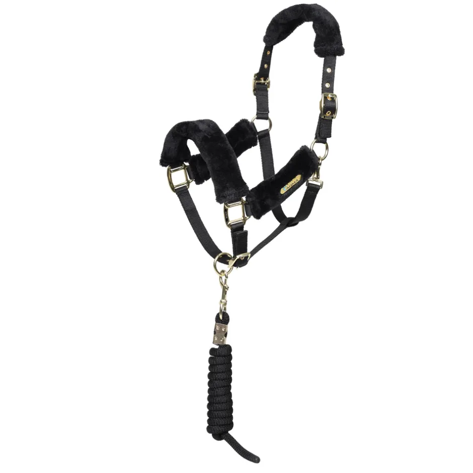 Shires Equestrian ARMA Faux Fur Headcollar & Lead Rope