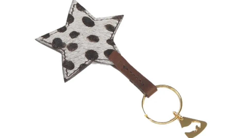 Women Shires Equestrian Aubrion Cowhide Keyring