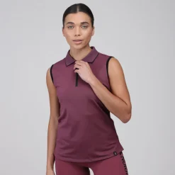 Women Shires Equestrian Aubrion React Sleeveless Tech Polo