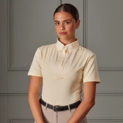 Women Shires Equestrian Aubrion Short Sleeve Tie Shirt