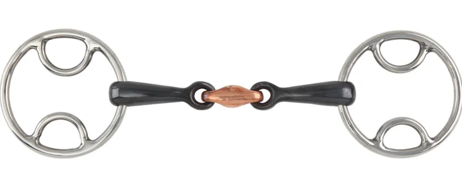 Shires Equestrian Black Sweet Iron Bevel Bit with Lozenge