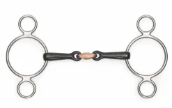 Shires Equestrian Black Sweet Iron Two Ring Gag