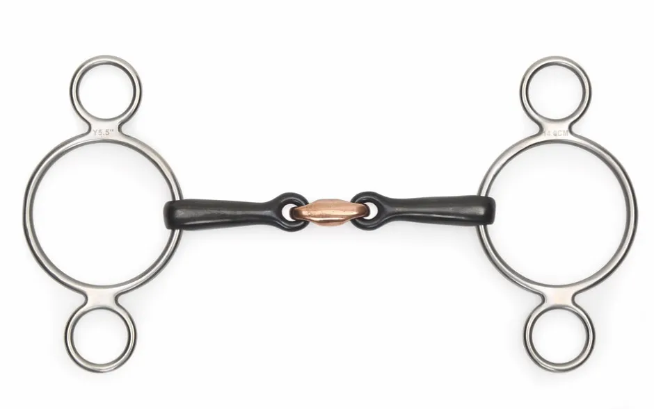 Shires Equestrian Black Sweet Iron Two Ring Gag