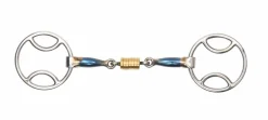 Shires Equestrian Blue Sweet Iron Bevel With Roller Link
