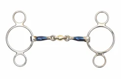 Shires Equestrian Blue Sweet Iron Two Ring Gag With Lozenge