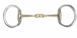Shires Equestrian Brass Alloy Flat Ring Lozenge Eggbutt
