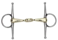 Shires Equestrian Brass Alloy Snaffle with Lozenge