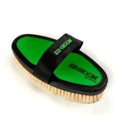 Shires Equestrian EZI-GROOM Grip Body Brush with Goat Hair