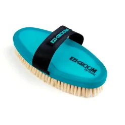 Shires Equestrian EZI-GROOM Grip Body Brush with Goat Hair