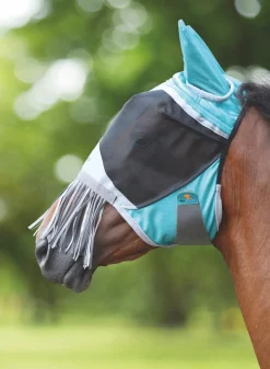 Shires Equestrian FlyGuard Pro Deluxe Fly Mask with Nose Fringe