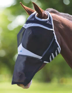 Shires Equestrian FlyGuard Pro Fine Mesh Fly Mask with Ear Holes & Nose