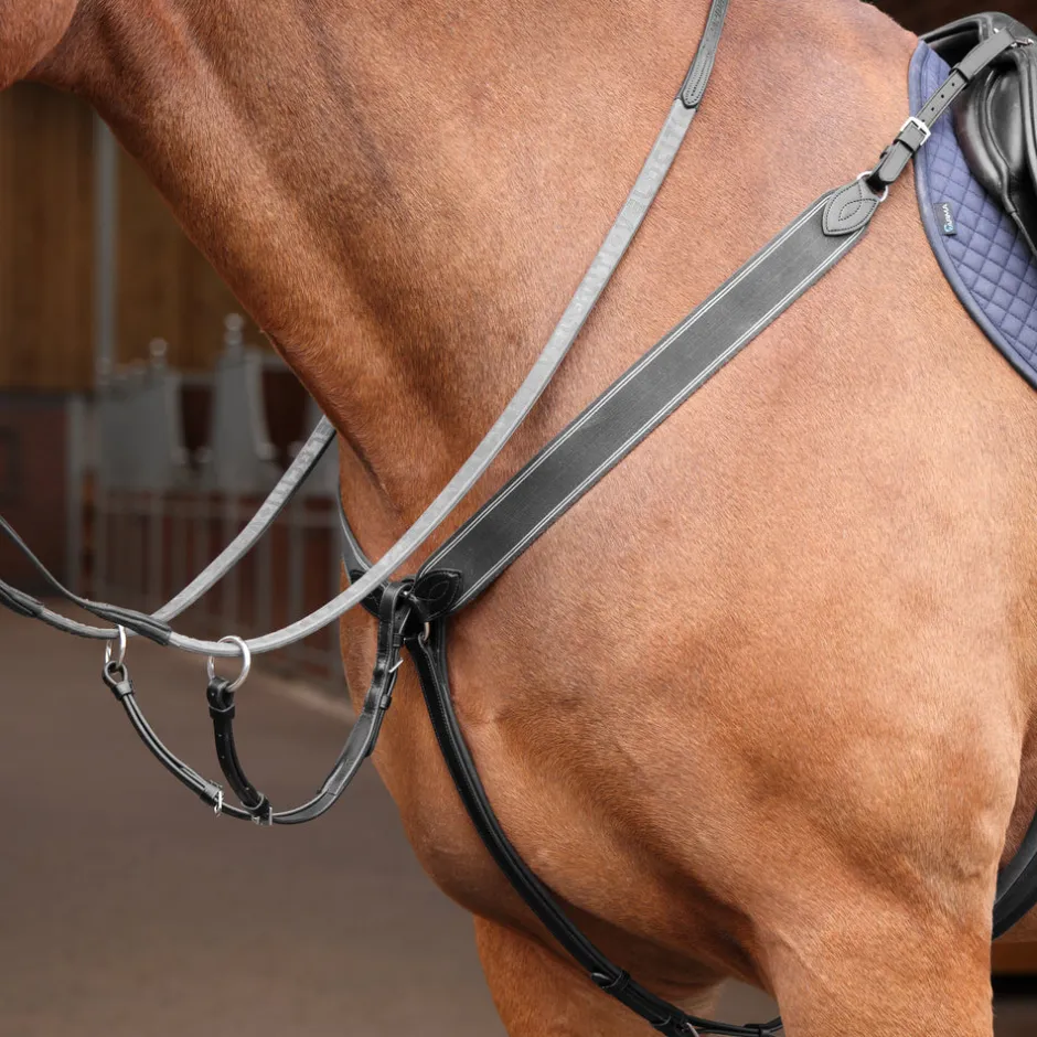 Shires Equestrian Lusso Three Point Elastic Breastplate