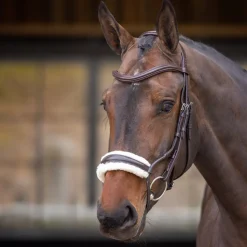 Shires Equestrian Velociti RAPIDA Rolled Fleece Lined Cavesson Noseband